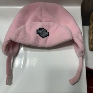 Girls Harley-Davidson Pink Fleece Hat